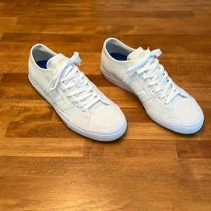 Adidas Die Marque Mit Den 3 Streifen Men Size 10 White Great Shape